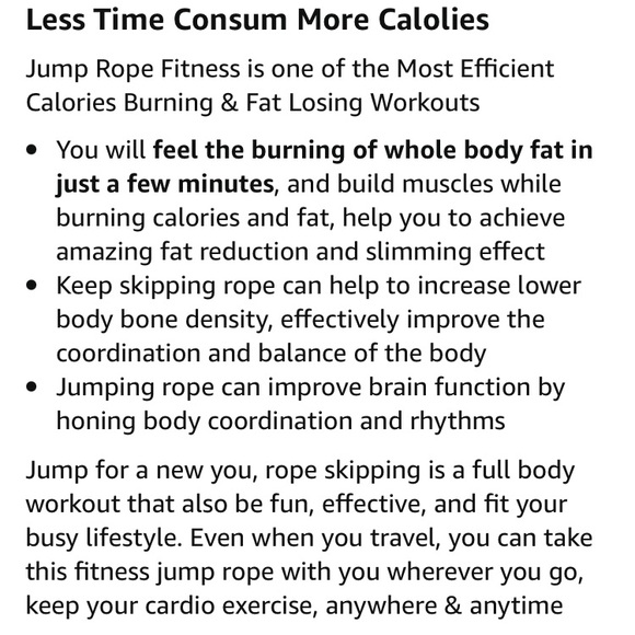 Cordless Jump Rope, Adjustable with Ball Bearings - Picture 9 of 11